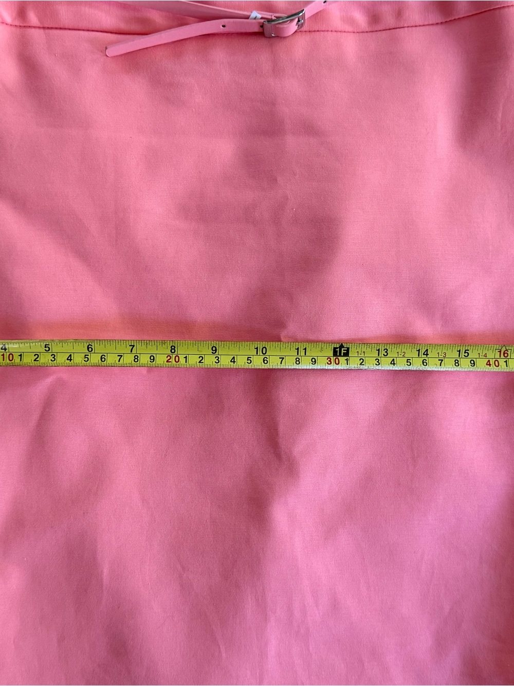 Liz Claiborne Coral Pink Pencil Skirt Size 8 Belted Lined Career Spring - Picture 8 of 10